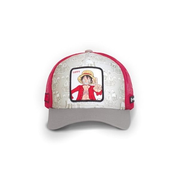 Casquette Homme & Femme One Piece, Casquette Trucker, Luffy, Athlétique et Confortable, Blanc, Rose, Taille TU