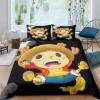 3D One Piece Housse De Couettes 2 Pièces Microfibre Luffy Parure De Lit en Feuilles De Housse De Couette Et Taie doreiller S
