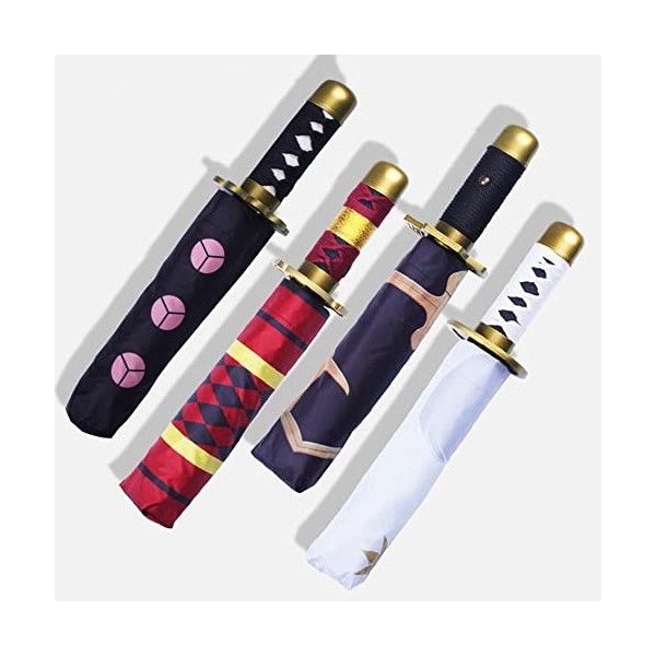 ZNLVZSH Parapluie Anime pour One Piece Roronoa Zoro Replicas，Parapluie Pliable De Voyage Parapluie Anti-UV Multifonctionnel à