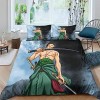 Roronoa Zoro Sets De Housses De Couettes 3D,Imprimé Microfibre Parure De Lit 3 Pièces Avec Fermeture Éclair Housse De Roronoa