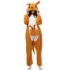 Silver_river Unisex Adult Kigurumi Kangourou Pajamas Animal Onesie One Piece Cosplay Costume Halloween Nightwear Jumpsuit Hoo