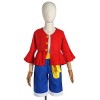 CoolChange Costume pour Enfants de Monkey D. Luffy après Saut dans Le Temps | Veste et Pantalon | Taille: 130