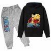 Anime One Piece Survêtement Mode 2 Pièces Ensemble Enfants Garçons Sweats À Capuche et Pantalons Vinsmoke Sanji Pull Imprimé 