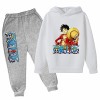 Anime One Piece Survêtement Mode 2 Pièces Ensemble Enfants Garçons Sweats À Capuche et Pantalons Vinsmoke Sanji Pull Imprimé 