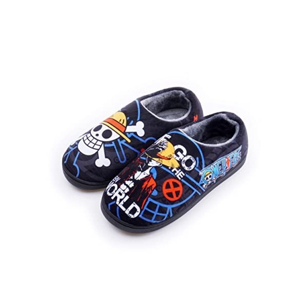 Roffatide anime One Piece flou pantoufles peep Toe Open back semelle en caoutchouc pantoufles femmes hommes antidérapant inté