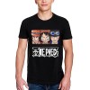 Elbenwald One Piece T-Shirt avec Motif Crew pour Les Fans danime Hommes Femmes Unisexe Coton Noir - M
