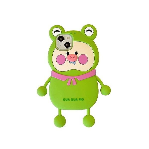 QoKcoahn Coque pour iPhone 13, coques de téléphone kawaii 3D dessin animé mignon et amusant ours mangeant du popcorn coque de