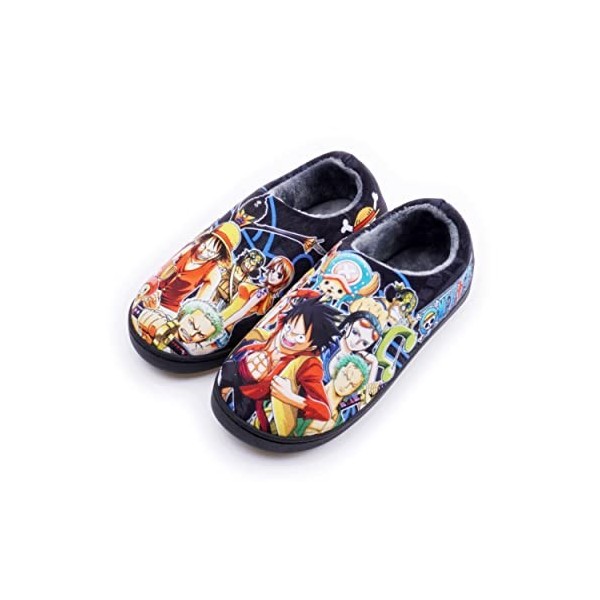 Roffatide anime One Piece flou pantoufles bout fermé dos nu pantoufles semelle en caoutchouc pantoufles femmes antidérapantes
