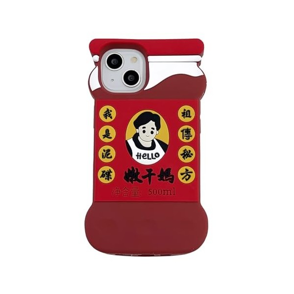 QoKcoahn Coque pour iPhone 13, coques de téléphone kawaii 3D dessin animé mignon et amusant ours mangeant du popcorn coque de