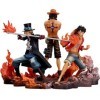 One Piece Figurine de l’anime avec personnages des trois frères&nbsp;: Luffy, Ace, Sabo