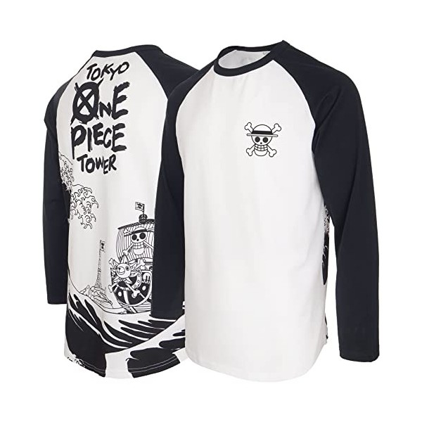 One Piece Thousand Sunny Grande Vague au Large de Kanagawa Ukiyo-e Art Navire Pirate Japonais Anime 100% Heavy Coton Tee-Shir