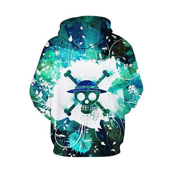 OLIPHEE Sweats à Capuche Homme à 3D Anime Sweat à Cosplay Costume Hoodies Manches Longues Veste Shirt Craine M