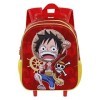 One Piece Luffy-Sac à dos 3D à Roulettes Petit, Rouge