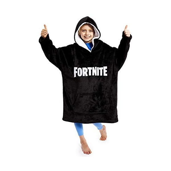 Fortnite Sweat à Capuche Extra Large, Pull Enfant Oversize en Polaire Ultra Douce Taille Unique 7-14 Ans, Cadeau pour Garçon 