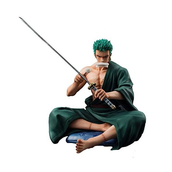 Zhongkaihua Figurine danime Roronoa Zoro - Figurine daction Roronoa Zoro - 18 cm - Articulation articulée - Statue de comba
