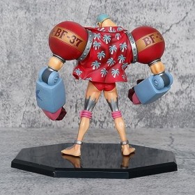 KorrBo Anime Figure Modèle One Piece Franky Posture Debout Remplaçable à Double Tête PVC Figurine daction Modèle Statue Joue
