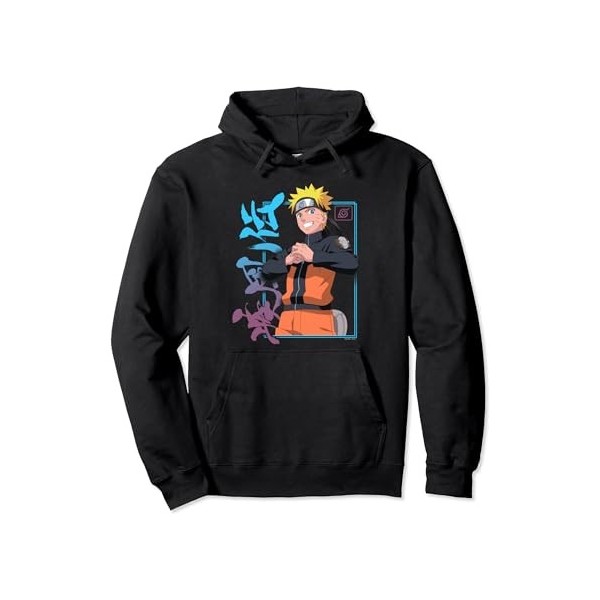 Naruto Shippuden Naruto Kanji Cadre Sweat à Capuche