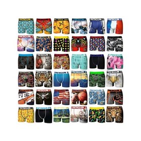 FREEGUN Pack Surprise Boxer Homme, Calecon Modèle Aléatoire, Confortable et Agréable Lot de 5 , Bleu, Blanc, Gris, Rouge, Ta