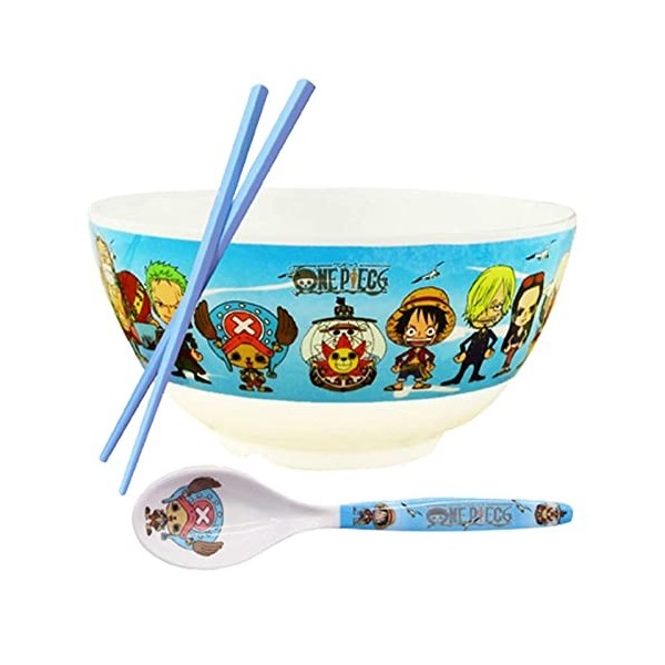 Roronoa Zoro Anime One Piece Ramen Bowl Set avec cuillère et baguettes assorties Ramen Bowl Vaisselle Set Fans Gift