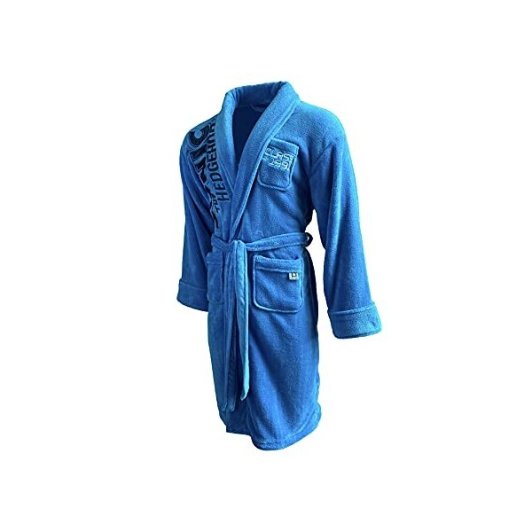 Groovy Uk Sonic Class of 91 Peignoir en Polaire avec Ceinture Produit Officiel Bain, Bleu, Taille Unique Unisexe