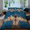 MYLZZ Housse de Couettes Parure de Lit Motif 3D Microfiber 1 Et 2 Personnes Parure De Lit Anime, Drap De Lit pour Enfants, Ga