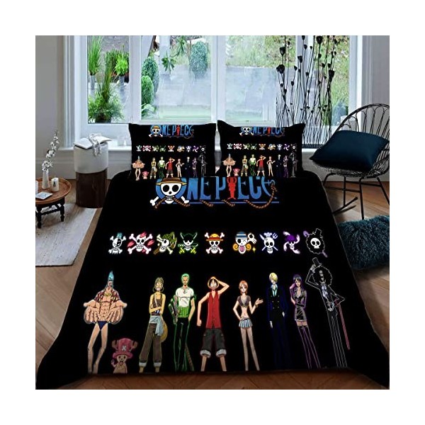 MYLZZ Housse de Couettes Parure de Lit Motif 3D Microfiber 1 Et 2 Personnes Parure De Lit Anime, Drap De Lit pour Enfants, Ga
