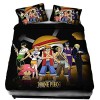 EVLURE Parure de lit Anime One Piece Parure de lit Luffy - Housse de Couette 3D Parure de Lit en Microfibre avec Fermeture éc