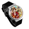 Montres Bracelet,Mode Écran Tactile LED Montre Créative One Piece Animation Entourant Montre Électronique Lumineuse Étanche S