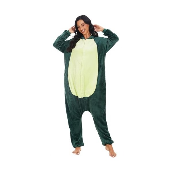 Joy Start Pyjama unisexe pour adulte en peluche Cosplay Animal One Piece Halloween Carnaval Costume Sleepwear Homewear, Giant