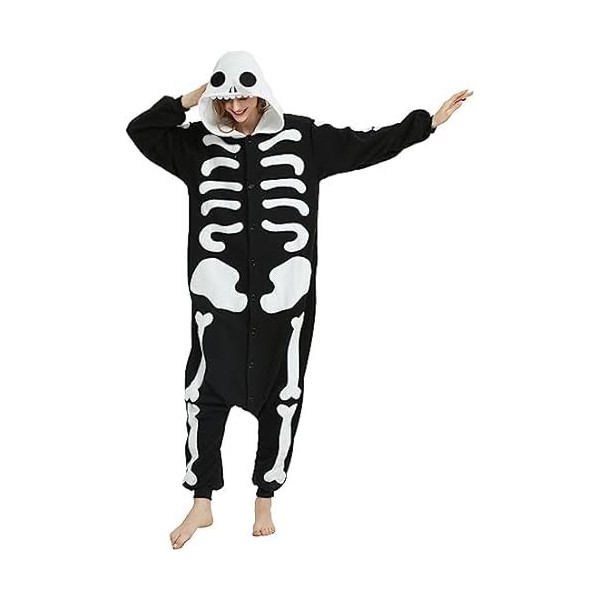 Joy Start Pyjama unisexe pour adulte en peluche Cosplay Animal One Piece Halloween Carnaval Costume Sleepwear Homewear, Giant