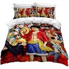 BioNyt Anime Housse de Couette 140x200-100% Microfibre One Piece Parure de Lit Super Douce et Confortable, avec Housse de Cou