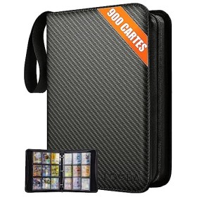 LOOBA® - Classeur Carte Pokemon, yu gi oh – Protection Album grand format – Grande capacité 900 pochettes – protège cartes à 