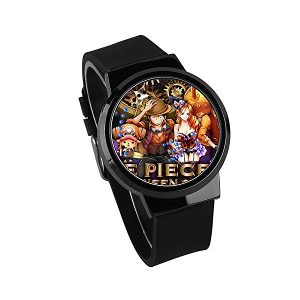 Montres Bracelet,Tendance Écran Tactile LED Montre One Piece Anime Périphérique Étanche Lumineux Montre Électronique Cadeau C