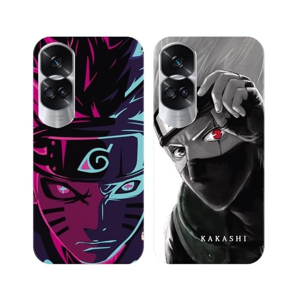 2 Pièces Coque pour Honor 90 6.7 Pouce, Anime Case Antichoc Doux TPU Silicone Protection Housse, Étui de Téléphone Manga Ninj