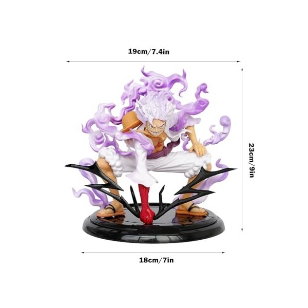 Ubephant Figurine One Piece, Luffy Gear 5, 23cm, Cartoon Model Statue, Décorations de Personnages dAnime, Cadeaux dannivers