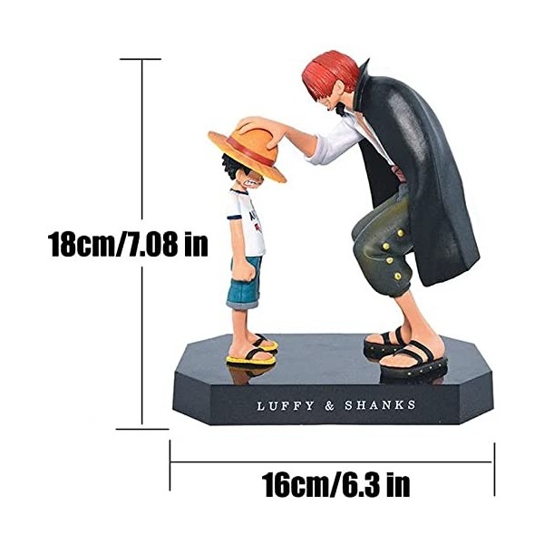One Piece Shanks touch Luffy figures animation action chapeau de paille figurine modèle, thème partie fournitures, cadeaux po