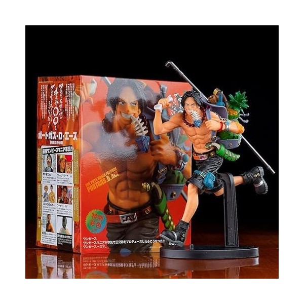REOZIGN One Piece Figures, Luffy Ace Sabo Figure Running Series Figure Statue 20cm/7.8inch One Piece Anime Luffy Ace Sabo PVC