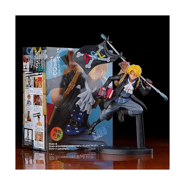 REOZIGN One Piece Figures, Luffy Ace Sabo Figure Running Series Figure Statue 20cm/7.8inch One Piece Anime Luffy Ace Sabo PVC