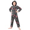 Marvel Combinaison Pyjama Enfant Garcon Surpyjama Grenouillère Garcon en Polaire Onesie Enfant Ado 9-15 Ans Avengers Noir/Ro