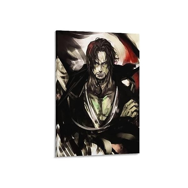 Poster animé One Piece Wanted Zoro One Piece - Art mural - Impression sur toile - Décoration dintérieur - 50 x 75 cm