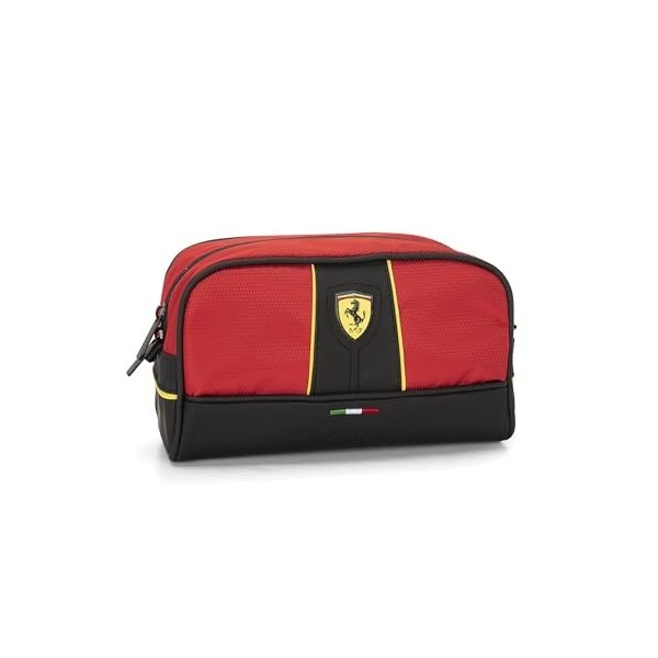 Ferrari - Support de Voyage avec Fermeture à glissière, Trousse de beauté, idéal pour Le Travail ou Les Loisirs, 23 x 13 x 10