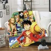 NECEHY Couvertures et Plaids Anime One Piece Mignon Luffy Imprimé Doux en Molleton en Peluche Couverture Bureau Pause Couvert