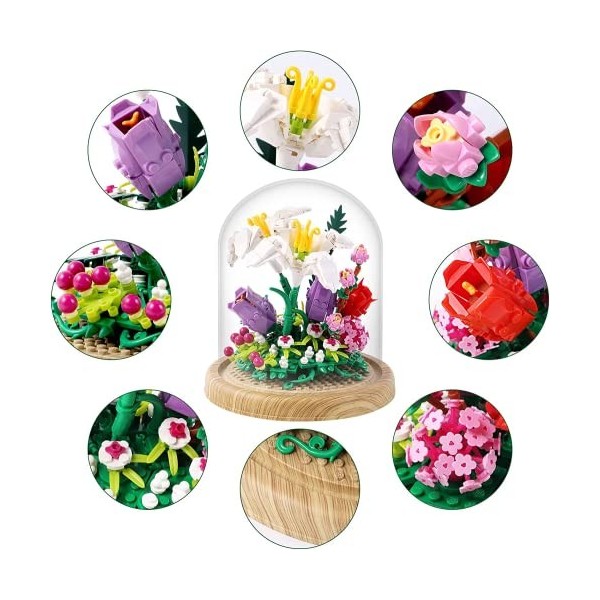 CAXIMSY Lot de 659 blocs de construction créatifs pour bonsaï pour adultes et enfants