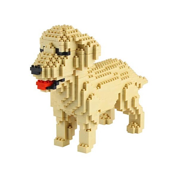 Larcele 1163 Pièces Chat Micro Blocs de Construction, Animal Mini Blocs de Briques Jouet Set KLJM-02 Chat de Fortune,Modèle 