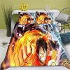 QROXY One Piece Literie en Coton avec Taie doreiller, 100% Microfibre, Luffy Zoro Housse De Couette à Impression Numérique 3