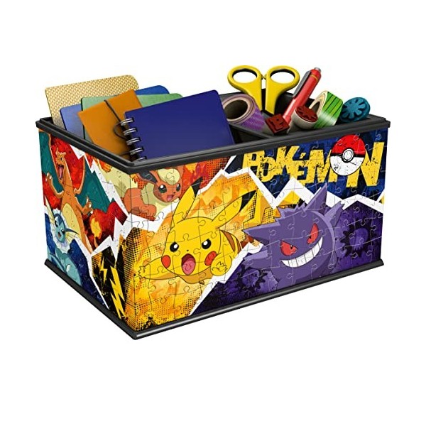 Ravensburger - Puzzle 3D Boite de rangement - Pot à crayons - Pokémon - A partir de 8 ans - 216 pièces numérotées à assembler