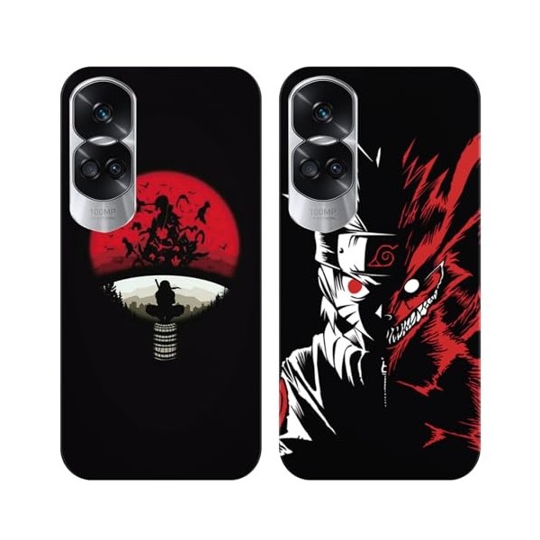 2 Pièces Coque pour Honor 90 Lite 5G 6.7 Pouce, Anime Case Antichoc Doux TPU Silicone Protection Housse, Étui de Téléphone Ma