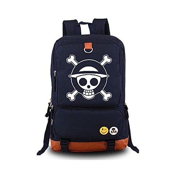 Gumstyle Anime One Piece Monkey D Luffy Lumineux Sac à Dos Cartable Backpack pour Ordinateur Portable Etudiant Sac de Livre d