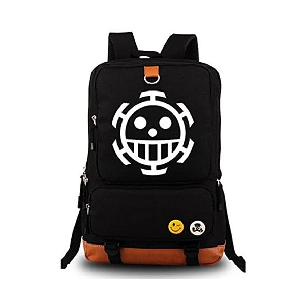 Gumstyle Anime One Piece Monkey D Luffy Lumineux Sac à Dos Cartable Backpack pour Ordinateur Portable Etudiant Sac de Livre d
