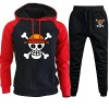 Plantain Anime One Piece Survêtement Jogging Costume Hommes Vêtements De Sport Pull Chaud À Capuche Veste et Pantalon Automne